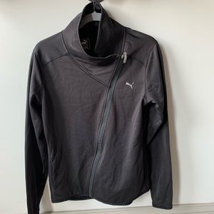 Puma asymmetrical zip athletic jacket